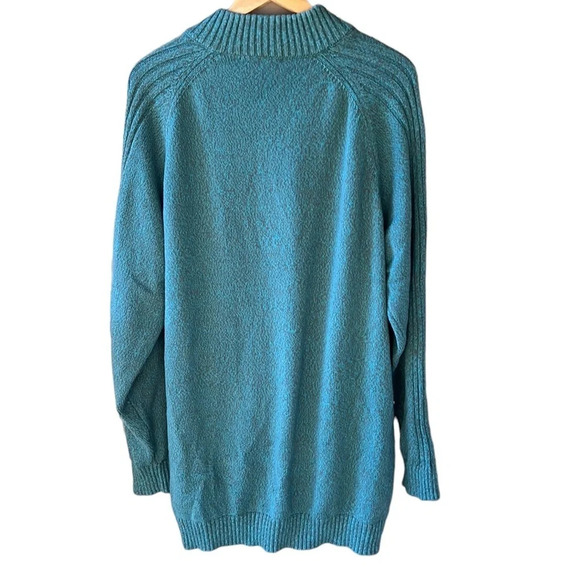 The Territory Ahead Men’s XLT Space Dye Teal Zip Up Knit Cardigan - Picture 7 of 8